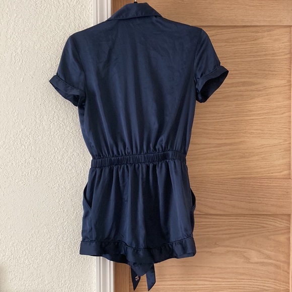 Victoria’s Secret Satin Navy Sleep Romper Size Extra Small - Picture 2 of 5